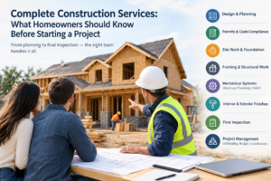 Complete construction services for residential building projects