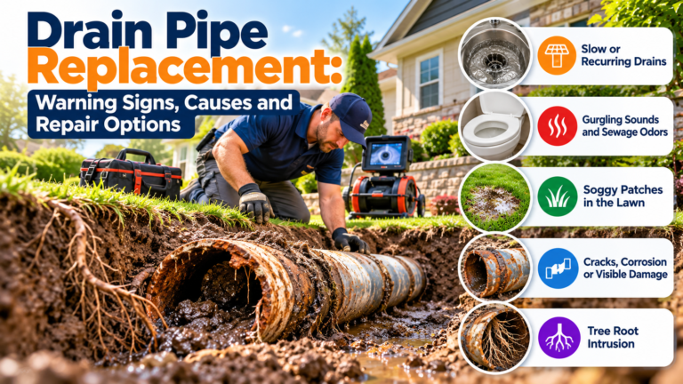 Drain pipe replacement warning signs